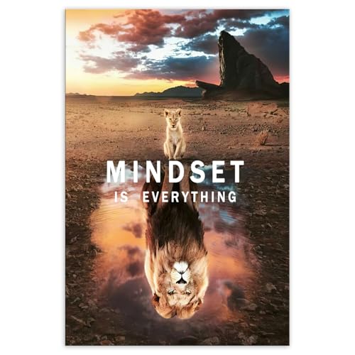 Toile Mindset is Everything pour décoration murale de salon et bureau inspirante