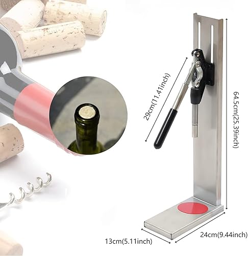 Miniatura 3 de DNYSYSJ Máquina de taponado de botella de vino de acero inoxidable Máquina de prensado manual de tapa de botella de vino de preparación Herramienta