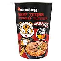 Namdong Beef Jjigae Noodle Pot Korean-style instant noodles with a sachet of chilli mix 83 g