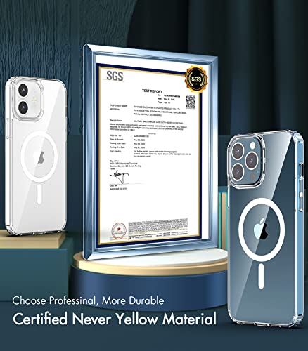 Botoer [5 In 1 For Iphone 12 Case/Iphone 12 Pro Case,With 2 Pack Screen Protector + 2 Pack Camera Lens Protector,Crystal Ultra Thin Scratch Resistant Drop Mag-Safe Phone Case For Iphone 12/12 Pro #TOP5