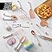 COOK WITH COLOR Kitchen Gadget Set Copper Plated Stainless Steel Utensils with Soft Touch Handles, Copper White, 10 Pieces