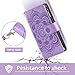 Asuwish Phone Case for Google Pixel 4a 4G Wallet Cover with Tempered Glass Screen Protector and Flower Leather Flip Credit Card Holder Stand Cell Accessories Pixel4a Pixle a4 5.8 2020 Women Men Purple