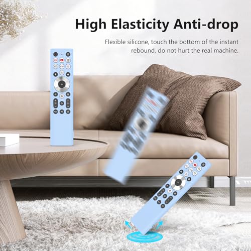 Coque silicone Hisense ERF6A80 anti-choc pour télécommande Smart TV U6 U7 U8 U9 Bleu - 5