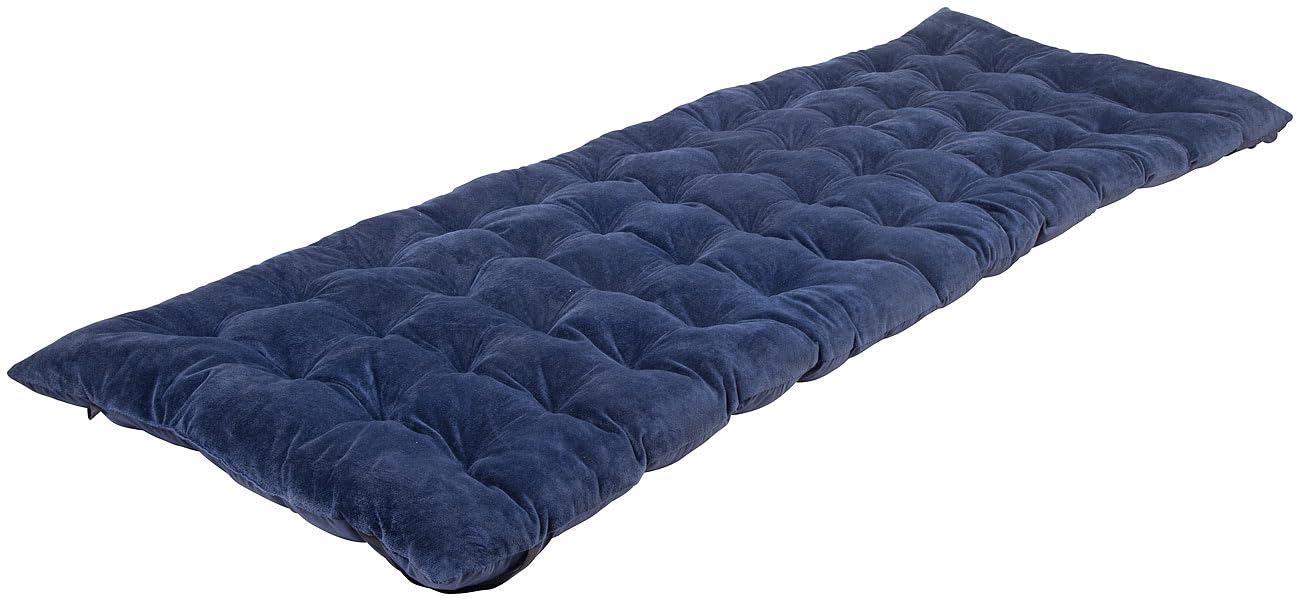 Semptec Urban Survival Technology Feldbettauflage Camping: 2er-Set Weiche XL-Feldbettauflage 190 x 68 cm, dunkelblau, waschbar (Bequeme, für Erwachsene, Urlaub)