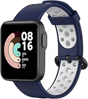 دادو سوار سيليكون بديل متوافق مع ساعة مي الذكية لايت، سوار مزدوج اللون