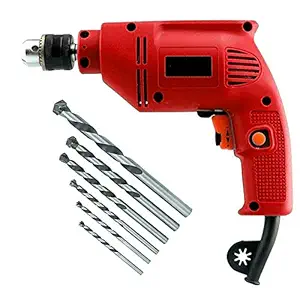 MLD RX-10RF 10 mm Drill machine Variable Speed Reversible 300 watt /2600 rpm speed 220V-50Hz With 5 pcs bit for Wall, Metal, Wood Drilling use Home (Size 10 mm,Color-Multi, Material- Plastic)