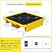 GJMDCMA Spill Tray with Removable Grid - Chemical-Resistant Bund Containment Tray for Oil Drums, Easy to Clean, 72x72x16cm, Ideal for Laboratory and Industrial Use