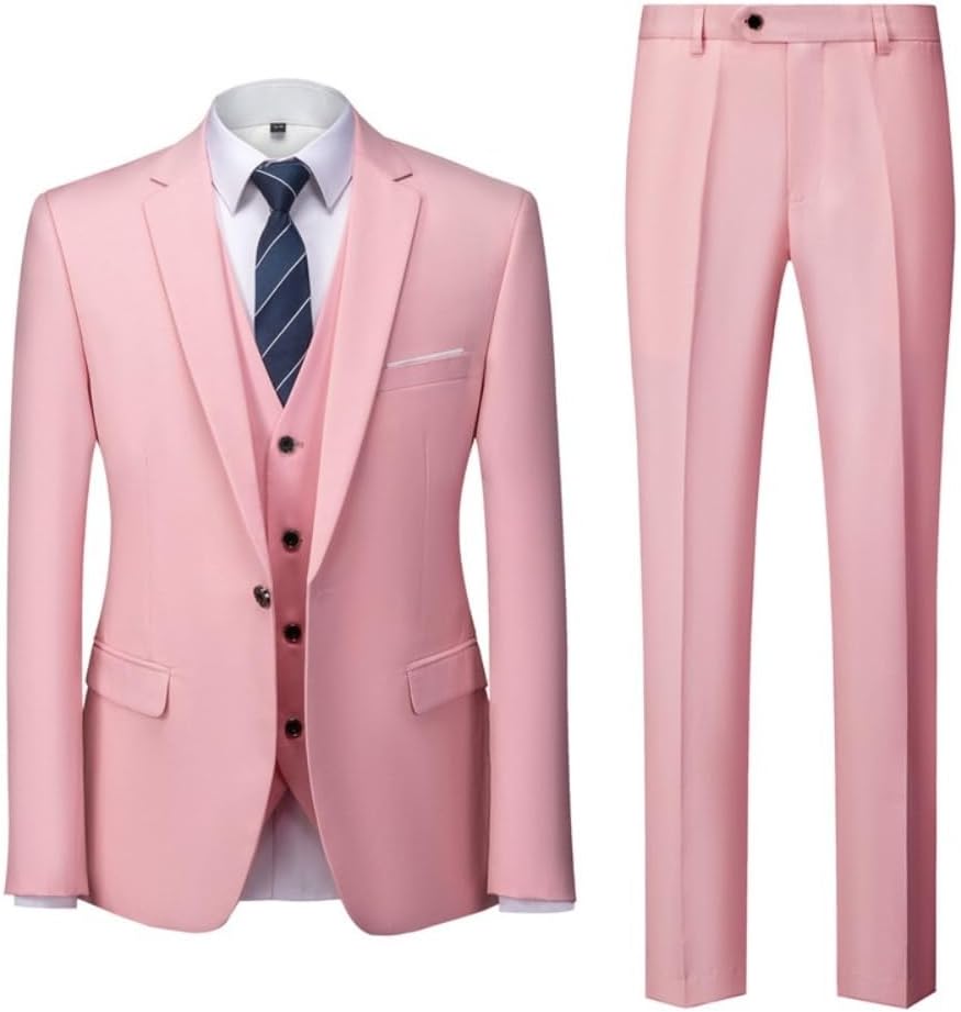 YFFUSHI] スーツ メンス スリーピース 2つボタン ストライプ チェック