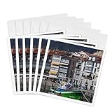 3dRose Greeting Cards - Spain, Basque Country, Vizcaya, Lekeitio harbor - EU27 WBI0907 - Walter Bibikow - 6 Pack - Harbors