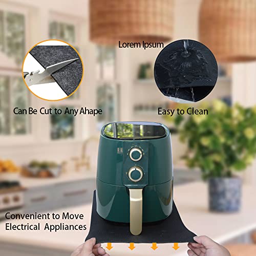 Lajef Heat Resistant Mat For Air Fryer, 2 Pcs Air Fryer Mat For Counter Heat Resistant, Kitchen Countertop Protector Mat 17.3X11.8 Inch, Kitchen Appliance Non-Slip Mat For Coffee Maker, Blender, Air Fryer (Grey) #TOP4