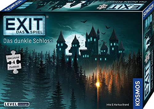 KOSMOS 680787 EXIT - Das Spiel + Puzzle - Das dunkle Schloss, Level: Einsteiger, Escape Room Spiel mit Puzzle, EXIT Game für 1 bis 4 Spieler ab 10 Jahre, EIN einmaliges Gesellschaftsspiel