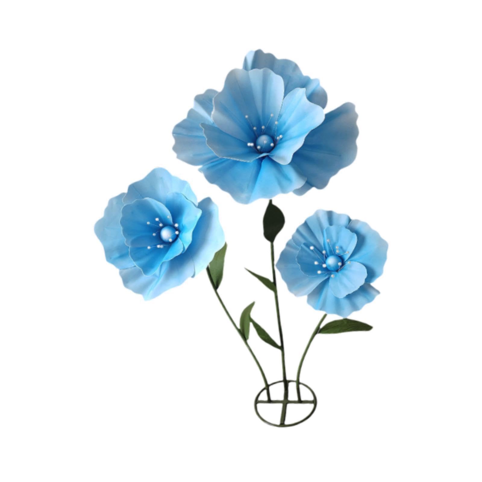 KIOALXZ Versatile Wedding Decor Large Artificial Flower Used In Home Decor Enhancing Room Ambiance With Stunning Floral Arrangements Huge Shop Window Display, Blue, Total Height 160cm