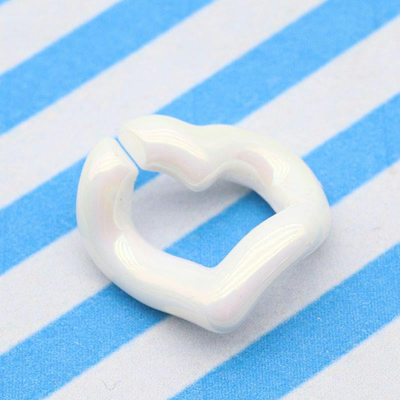 18 x 21 mm, 200 szt. zielone/niebieskie akrylowe pierścienie łączące, akrylowe pierścienie łączące łańcuch, szybkozłącza, do biżuterii, kolczyków, okularów, łańcuszka, telefonu