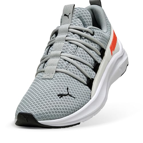 Image of PUMA | SOFTRIDE One4all Men's Walking Shoes | Cool Mid Gray-Black-Glowing Red | 10UK