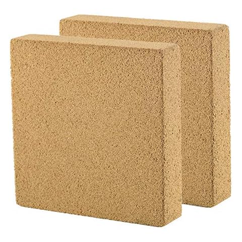 JIH Ceramic Filter Media,Block Bio-Filter Media for Marine and Freshwater Aquariums, 3.95 by 3.95 by 1-Inch, 2Pcs Cover