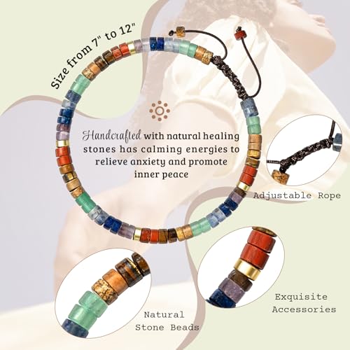 image for ZOKCC Cheer Up Bracelets Gifts for Women - Healing Natural Stone Brace
