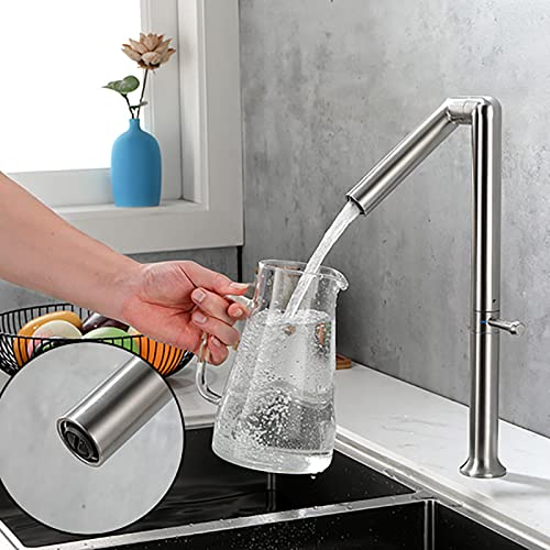 Robinet de cuisine mitigeur monotrou en acier inoxydable 304 - 6