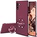 Henpone Galaxy Note 10 Plus Case, Case for Samsung Galaxy Note 10 Plus/10+ 5G 6.8" 2019 with Kickstand Ring Holder Rhinestone Diamond Sparkle Bling Glitter Cute Cover for Woman Girls - Deep Purple