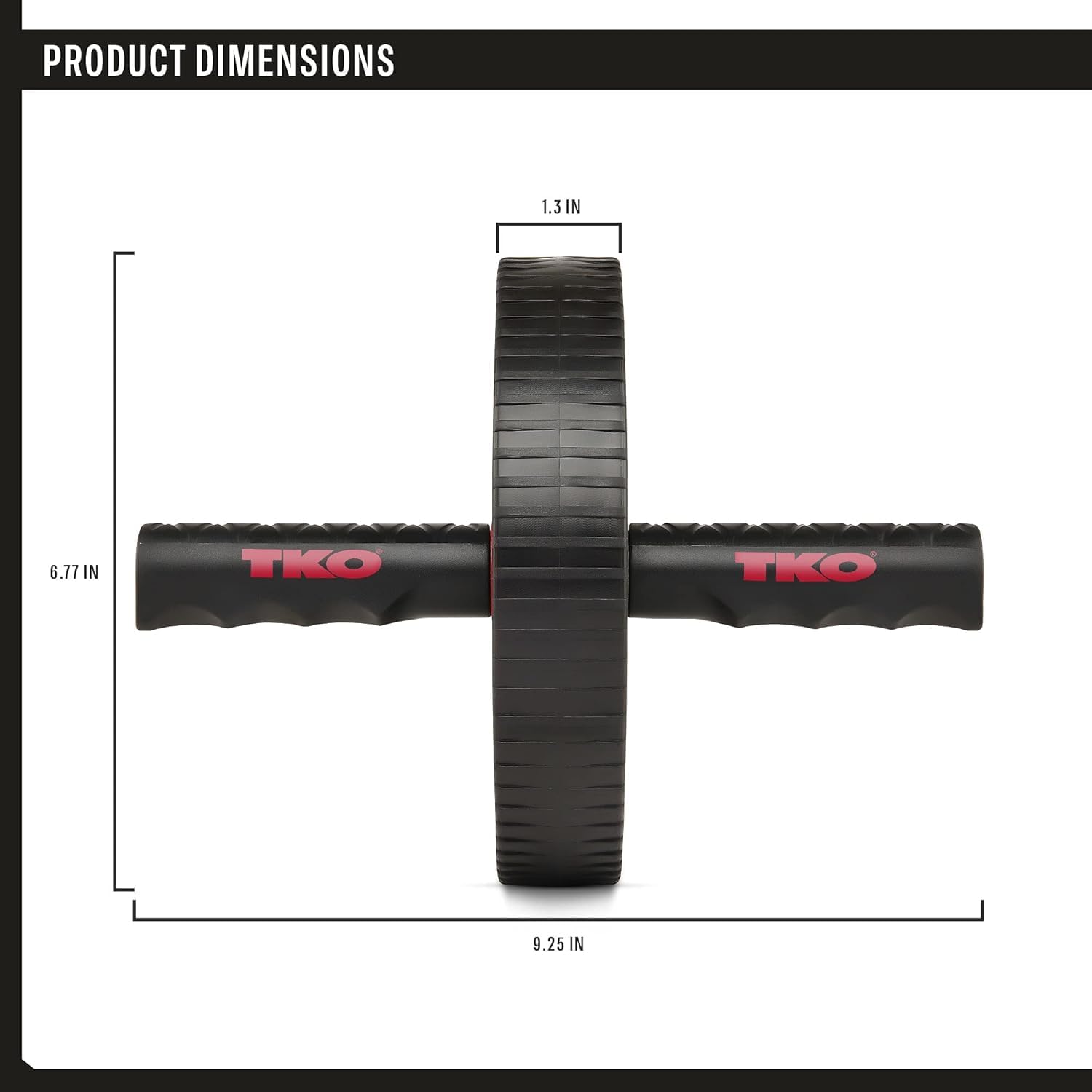 TKO Barbell Ab Roller | High-Performance Core Workout Tool for Men and Women | Durable Design for Deep Tissue Abdominal Training and Upper Body Conditioning - Red | Workout Tool for Men and Women | Durable Design for Deep Tissue Abdominal Training and Upper Body Conditioning - Red