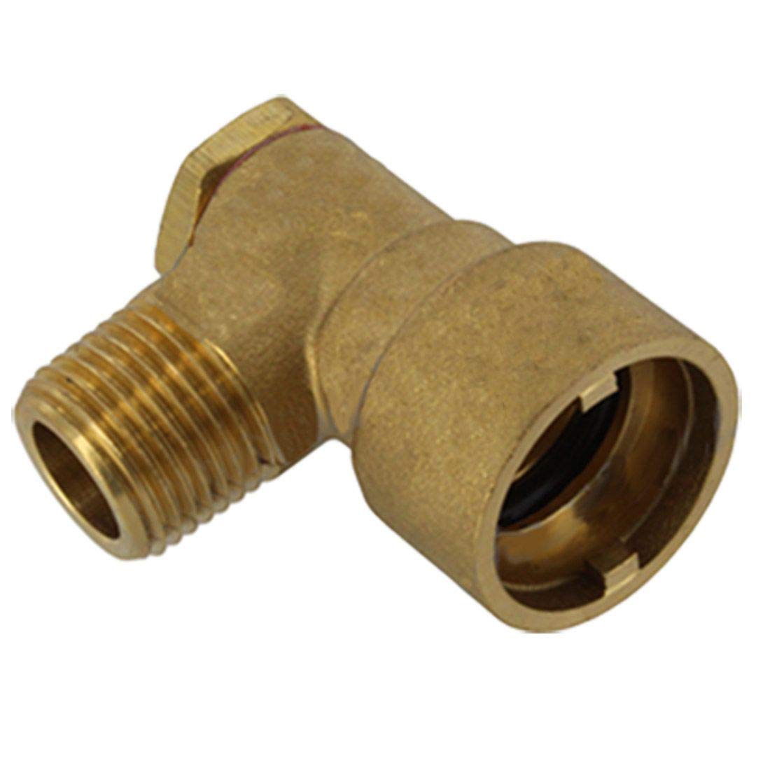 Spares2go Gold Universal Angled Bayonet Connector Socket For Lpg/Gas Oven Cooker (1/2")