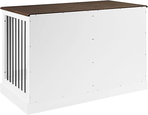 Vista 15 de Crosley Furniture Winslow Credenza - Jaula mediana para mascotas, color marrón oscuro