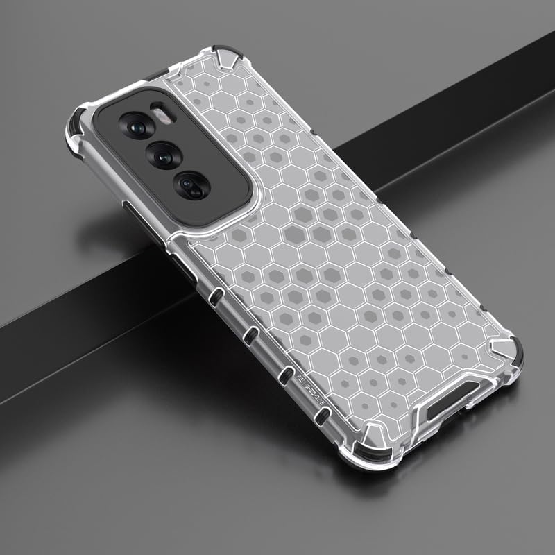 Image of Hard PC Back Case Cover for Oppo Reno 12 5G Anti Slip Ultra Thin Shockproof Reinforced Corners (Polycarbonate|Clear)