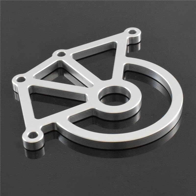 For Triumph America Hinkley Bonneville T100 SE Thruxton 900 Scrambler Speedmaster Front Sprocket Chain Guard Cover Protection Right Side Engine (Silver)