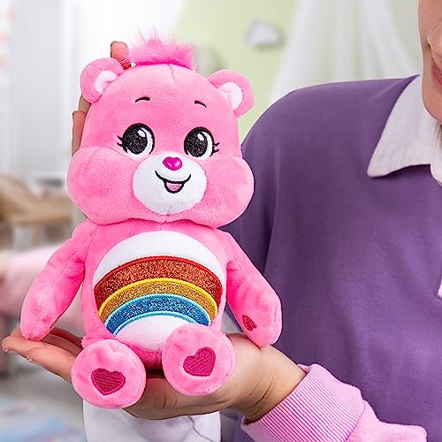 Care Bears 9" Bean Plush (Glitter Belly) - Cheer Bear - Soft Huggable Material! #TOP3
