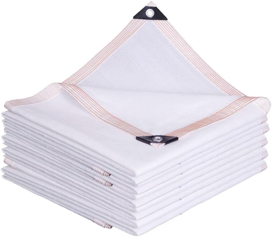 Garden Shade Cloth 90% Sunblock Shade Netting, Breathable Fabric Mesh Tarp with Grommets, for Greenhouse Plant Shade Net White 3.3x16ft 10x26ft 16x33ft 20x39ft(Size:10x20ft)