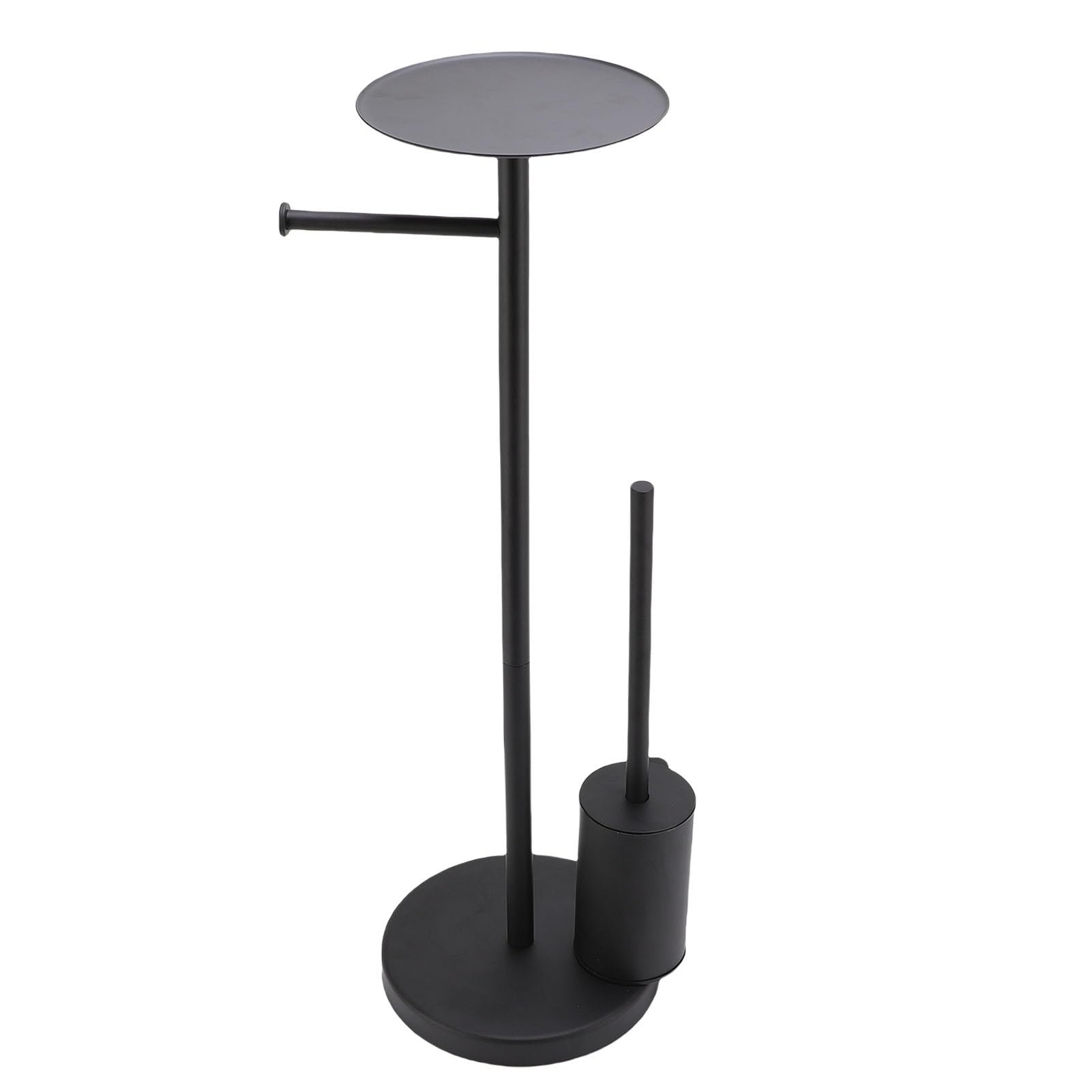 Naroote Stojak na Papier Toaletowy ze Stali Nierdzewnej, Solidny Stojak na Papier Toaletowy, Górna Taca, Szczotki, Idealny do Domowej łazienki, Kuchni, średnica 20 Cm, wysokość 14 Cm
