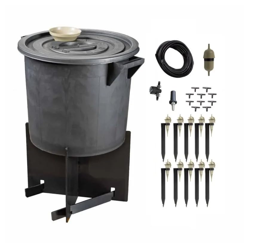 Iriso - Irrigation goutte à goutte - Kit avec grande réserve d'eau - Volume 30L, Kit 10 plantes