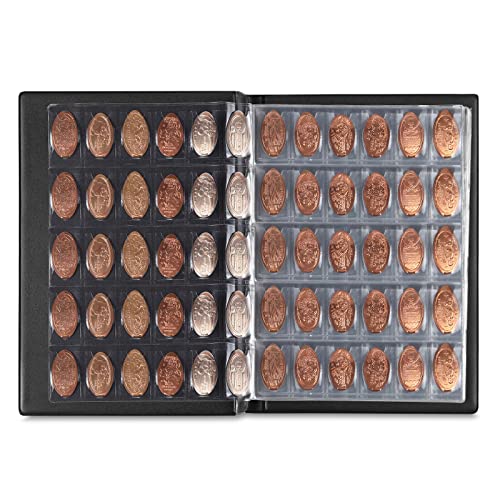 Image of MUDOR Pressed Penny Collection Book Album, Holds 380 Coins Holder | Souvenir Penny Display for Collectors,Fits Elongated Stretched Pennies,Quarters or Nickels