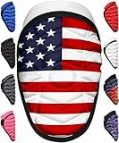 Exxact Sports Defender Baseball Elbow Guard, Batters Softball Elbow Guard Baseball Youth & Adult with Adjustable Straps - (USA Flag, Youth)