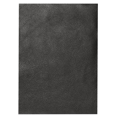 シボ 本革(牛革) 黒 ツヤ 柔らか 薄い1.2mm 21×15cm(A5) 1枚の商品画像（Amazon）