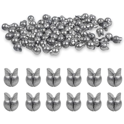120pcs Split Shot Fishing Weights Sinkers Removable Lead Split Shot Sinkers Clip on Weights for Freshwater Saltwater Bass Fishing by FUSIGO - Used condition - CA$18.03