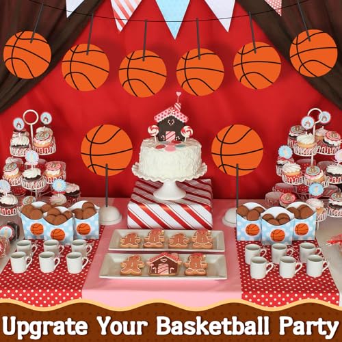 image for AKAIXI Basketball Hand Fans Party Favors - 12 PCs Hand Fans Bulk for B