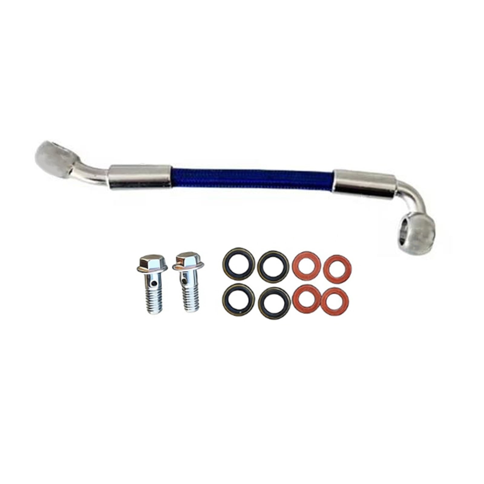 Motorcycle Brake Hose 30cm-500cm M10 M8 Motorcycle Accessories Hydraulic Oil Pipe Steel Braided Brake Clutch Line Hose 28°-90°(450cm)