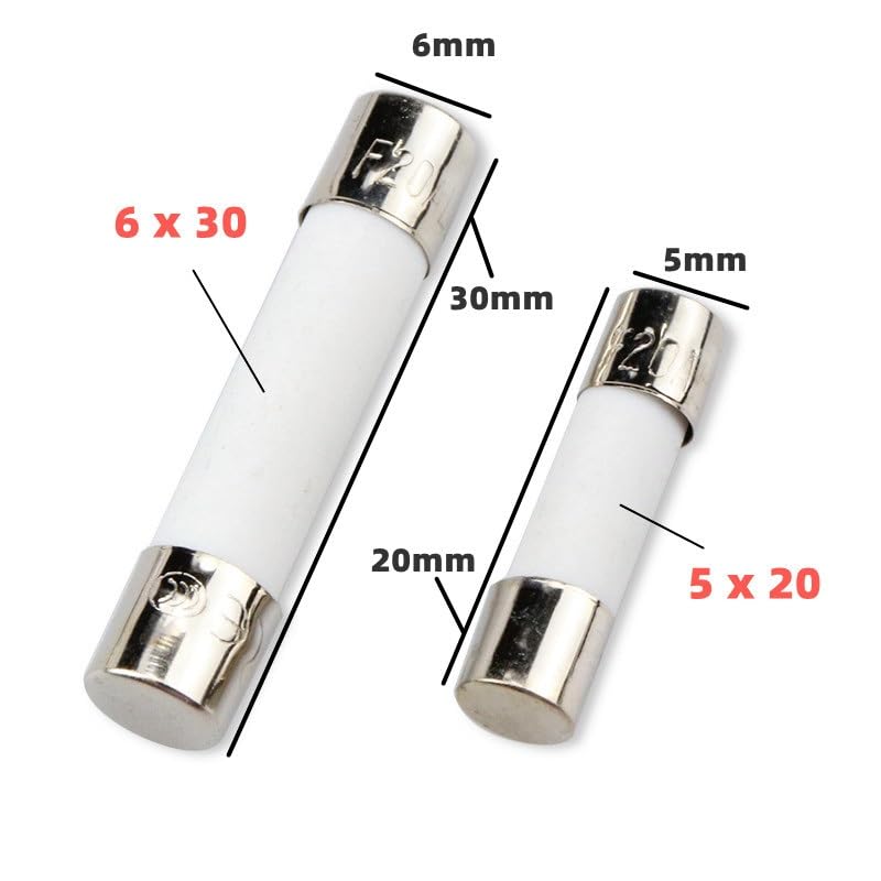 Fusibles à tube à fusion快速 6x30 mm contre les courts-circuits de l'alimentation 250V