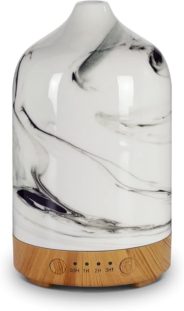 Bobolyn Fragrance Essential Oil Diffuser, Ultrasonic Aromatherapy Scented Diffuser Whisper Quiet with Waterless Auto Shut-Off for Home Office SPA (Ink Wave, 100ml)