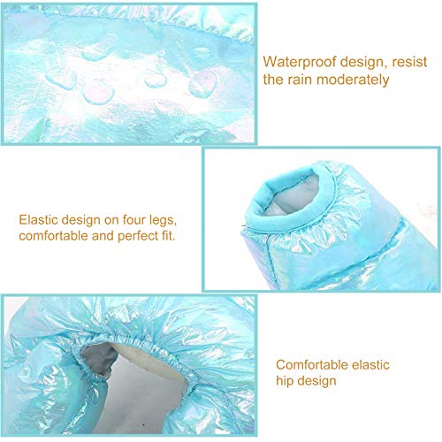 DECDEAL Roupas para animais de estimação Casaco impermeável para animais de estimação com chapéu Rou