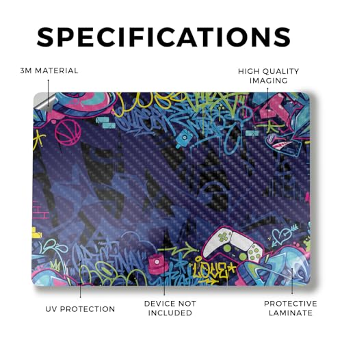 Image of Carbon Fiber Laptop Skin Compatible with Alienware M18 R2 (2024) - Gamer Tag - Premium 3M Vinyl Protective Wrap Decal Cover - Easy to Apply | Crafted in The USA by MightySkins