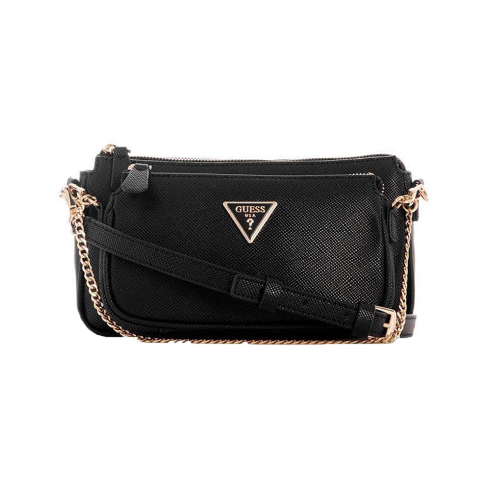 Guess Noelle Dbl Pouch PU Zipper Closure Women's Casual Sling Bag