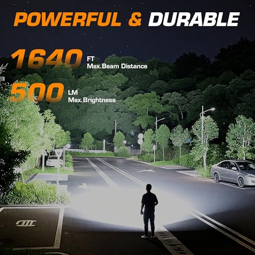 EverBrite Powerful Rechargeable Spotlight, 500lm LED Flashlight with Adjustable Stand, Perfect for Outdoor, Work, Emergency by EverBrite - Image 3