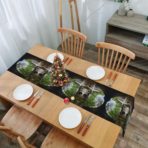 Chemin de table macramé fait main haut de gamme à pompons pour table de réception prestigieuse - 8