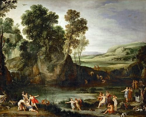 Affiche de Paul Bril Callisto habiller un grand mur vide salon 60x90