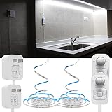 Under Cabinet Lights - Plug-in Motion Sensor LED Strip Lights Indoor with UL FCC Approved Adapter, D