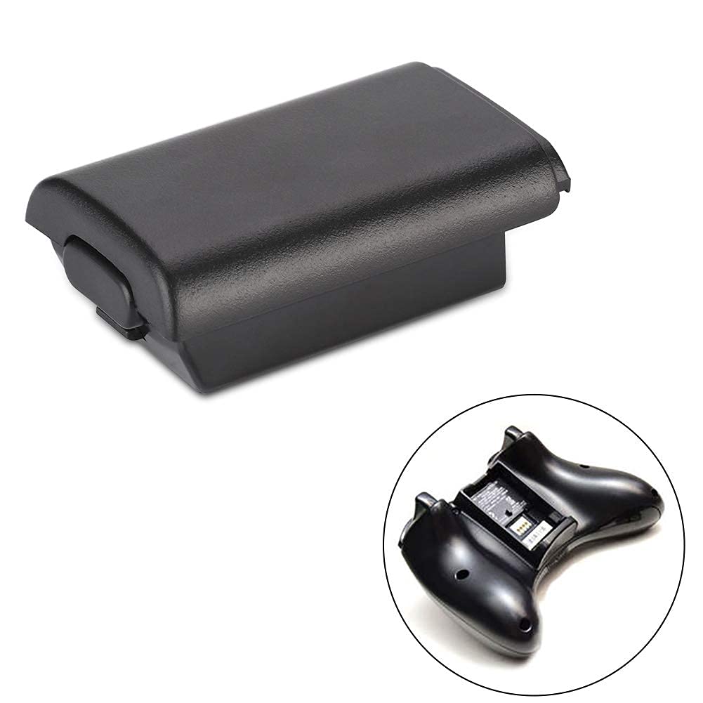 5 PCS Shell Batteria per Controller Xbox 360 Kit di Copertura Custodia Batteria di Ricambio Universale per Xbox 360(Nero)