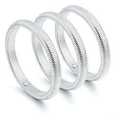 10mm silver bangle set of 3