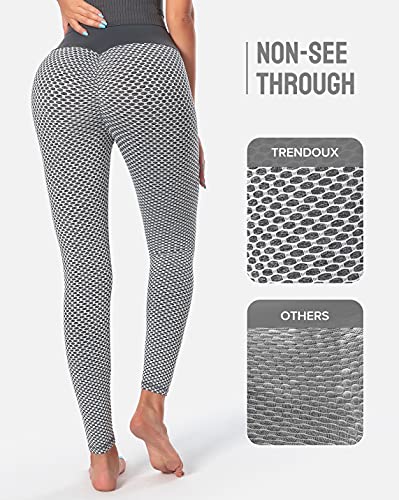 Trendoux Women's Scrunch Butt Leggings, Cellulite Reduction Peachlift Slimming Booty Enhancing Tights Pants For Womens, Workout Running Compression Tic Toc Legging For Men - Gray S #TOP3