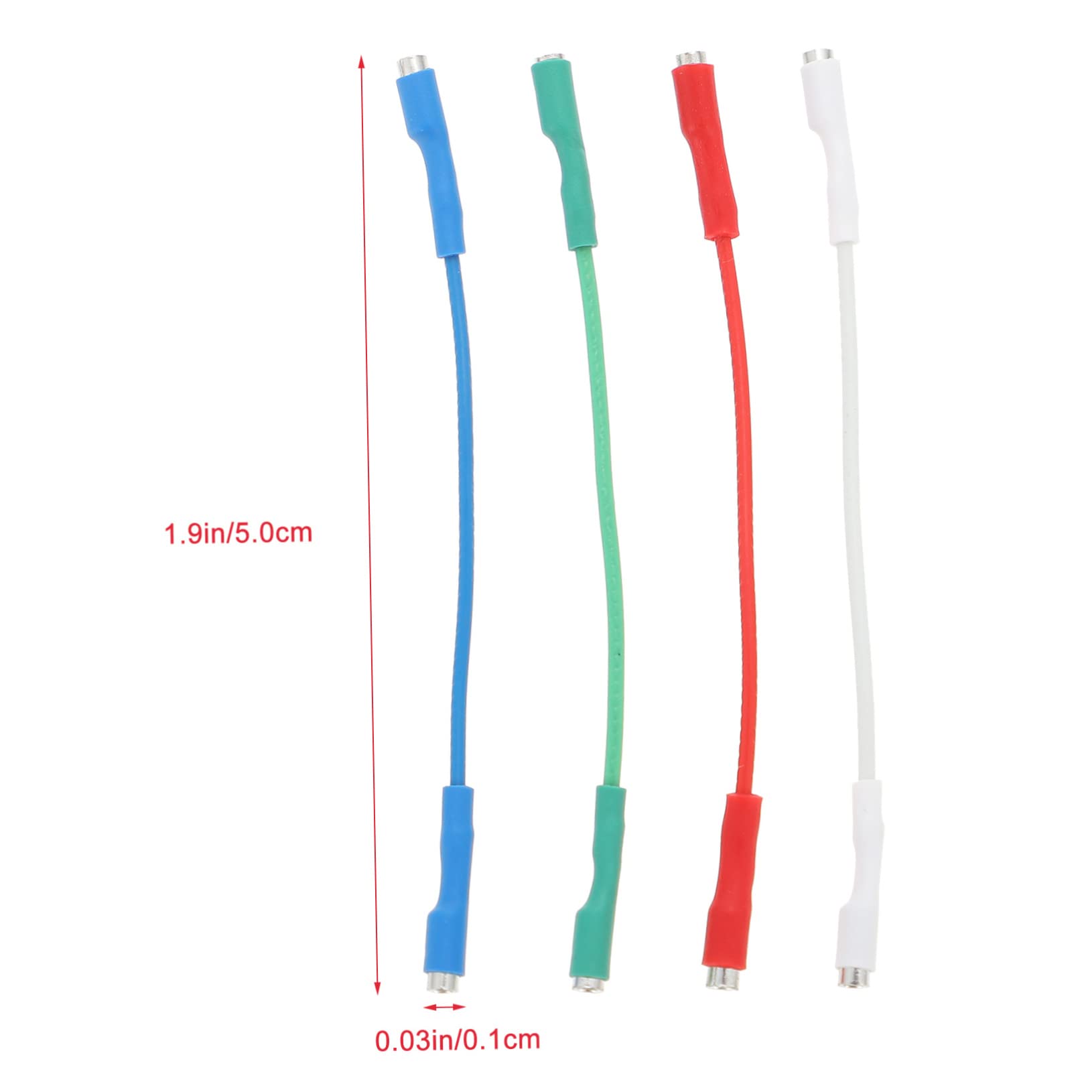 Housoutil 4Pcs Lead Wires Wear Resistant Oxygen Coded for Easy Use with Record Players Phonographs Safe Insulated Design for Reliable Performance